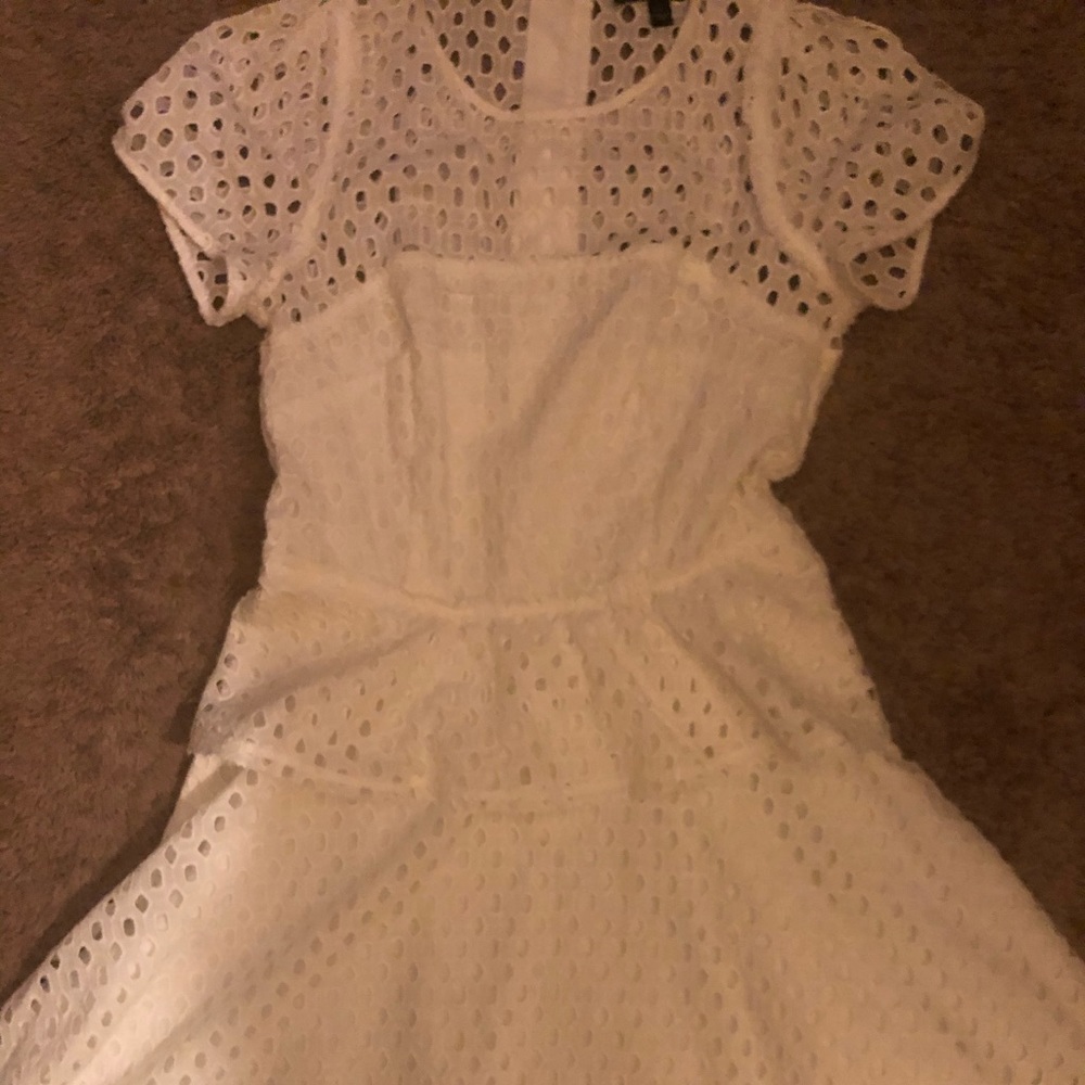 Banana republic eyelet peplum dress